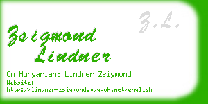 zsigmond lindner business card